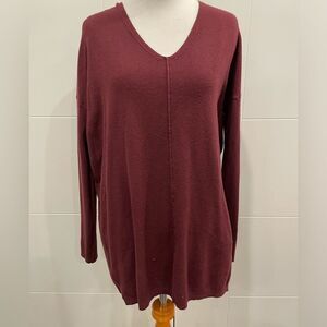 Maroon v neck sweater size medium